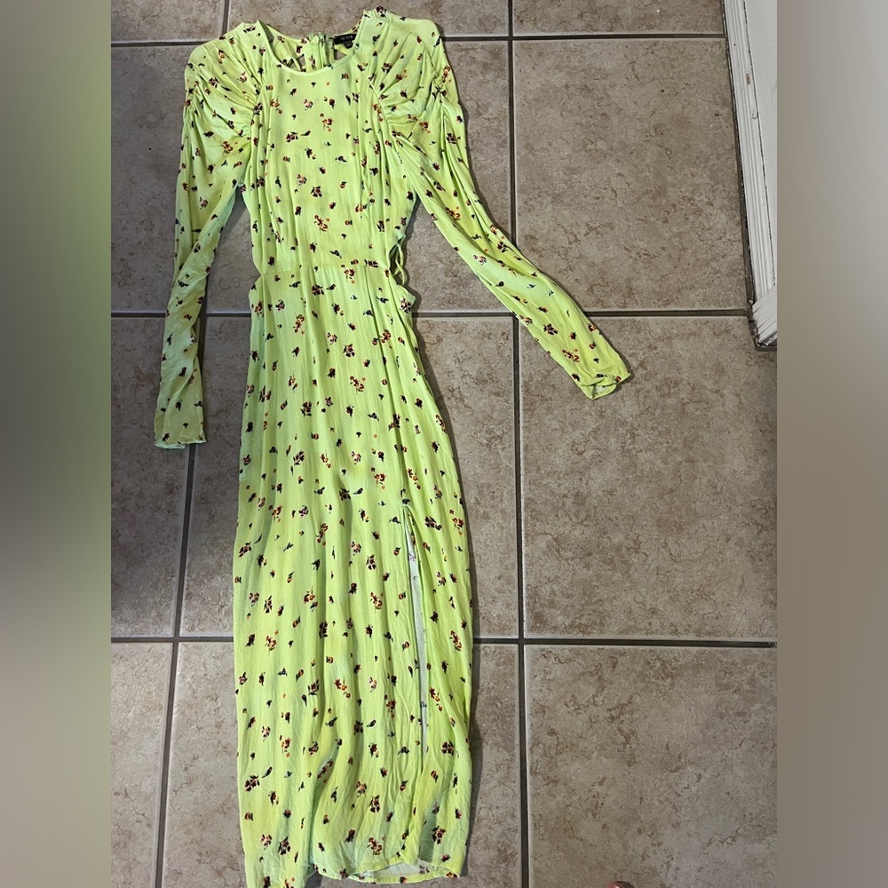 Green and floral AFRM maxi dress size XS
